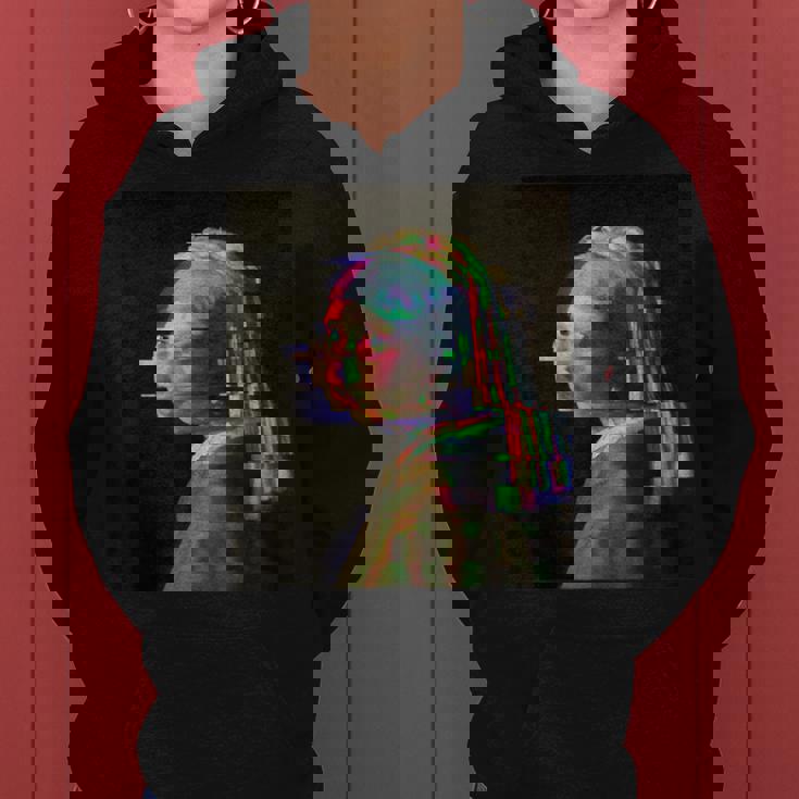 真珠の耳飾りの少女ヨハネスフェルメールグリッチ絵画 Girl With A Pearl Earringermeer レディースパーカー