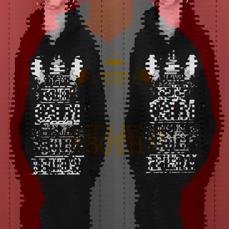 花火とケーキ I Can't Keep Calm It's My 50Th Birthday レディースパーカー