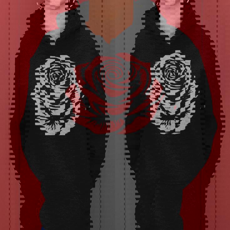 赤 バラ 花 バラの頭 庭 夏 Rose Red Flower Roses レディースパーカー