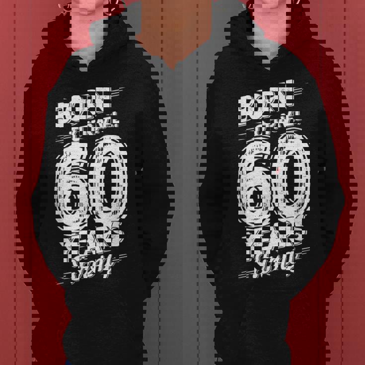 還暦祝い 旅行好き 父 母 男性 女性 60歳 レトロ おしゃれ 文字デザイン Born To Travel レディースパーカー