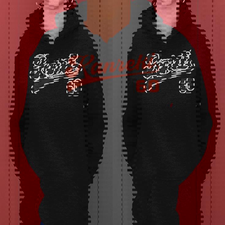 還暦祝い 野球 野球好き 野球ユニフォーム風 Kanreki 文字 父 母 男性 女性 60歳 誕生日 レディースパーカー