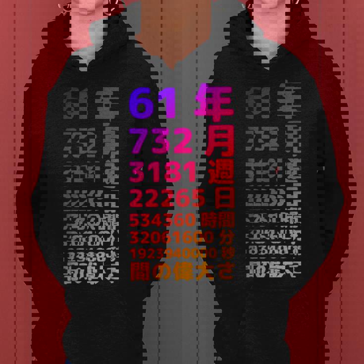 面白い61歳の誕生日の古いメーター 面白い61歳のギフト 女性 男性 面白い電卓 61歳の誕生日のギフト レディースパーカー