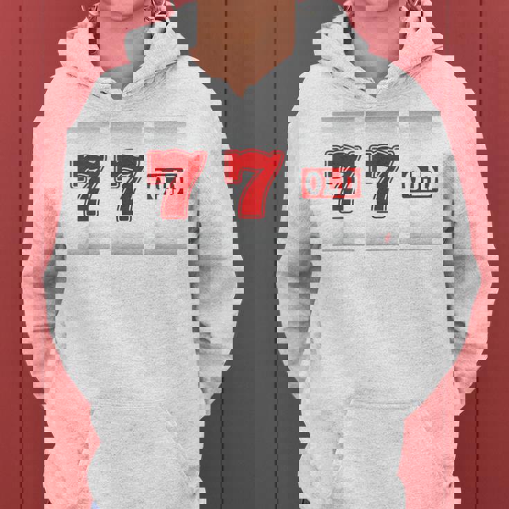 77 歳 喜寿 77歳 77才 お祝い 男性 女性 喜寿祝い 父 母 きじゅ 誕生日 スロット パチスロ レディースパーカー