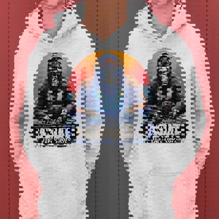 Bassquatch – Groovyasquatch Djデザイン 音楽愛好家向け レディースパーカー