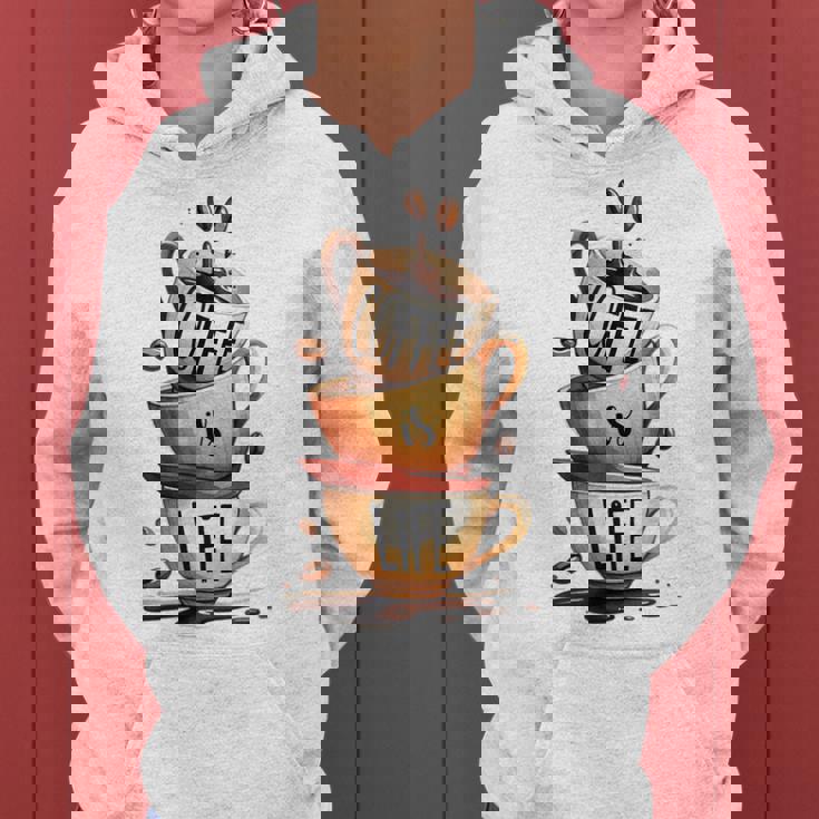 Coffee Is Life 愉快なコーヒー好きのギフト レディースパーカー