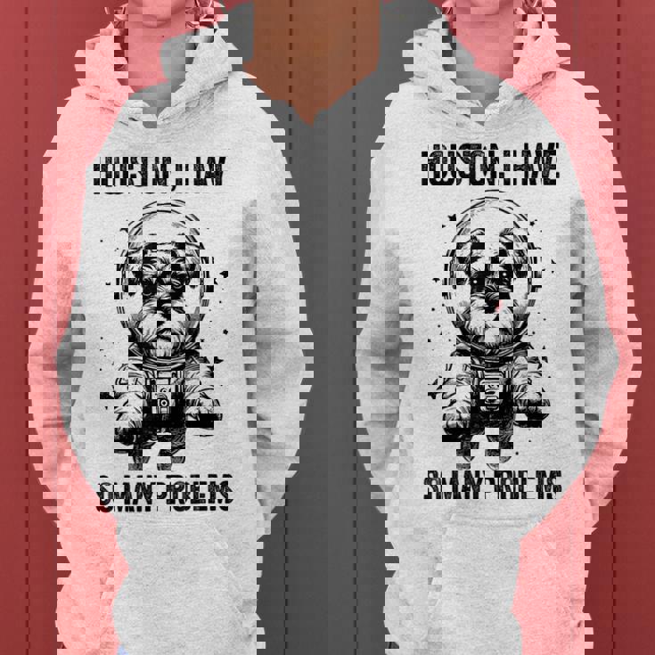 Dog Dad Mompace ヒューストン問題ミニチュアシュナウザー レディースパーカー