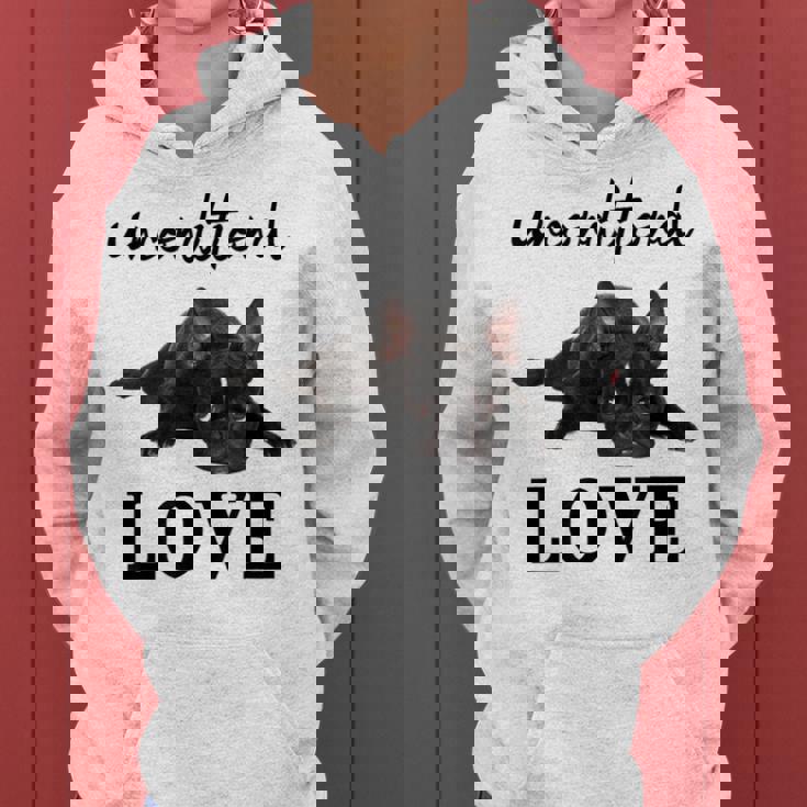 Frenchie Mum Dogへのラブフレンチブルドッグギフト レディースパーカー