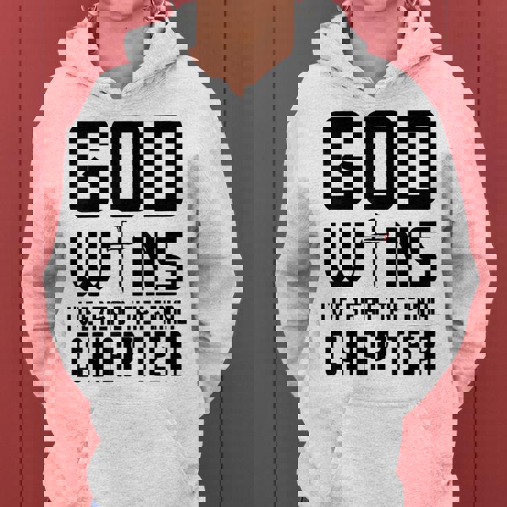 God Wins I 'Ve Read The Final Chapter Christian Faithin God レディースパーカー