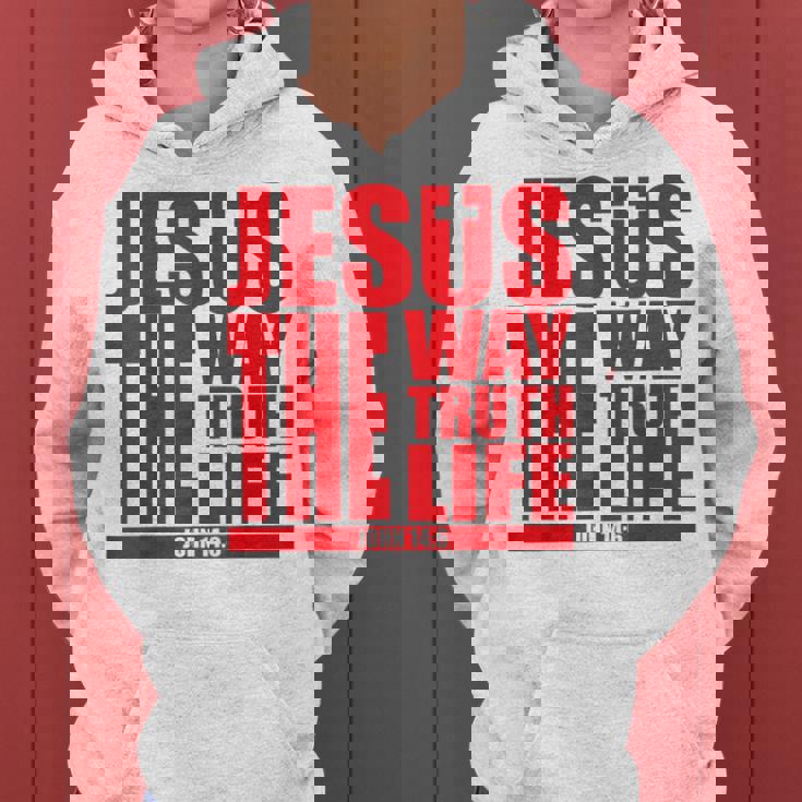 Jesus Is The Way Truth Life クリスチャン 男性 女性 クリスチャン レディースパーカー