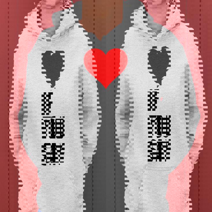 I Love Heart Red If Youay For アパレル レディースパーカー