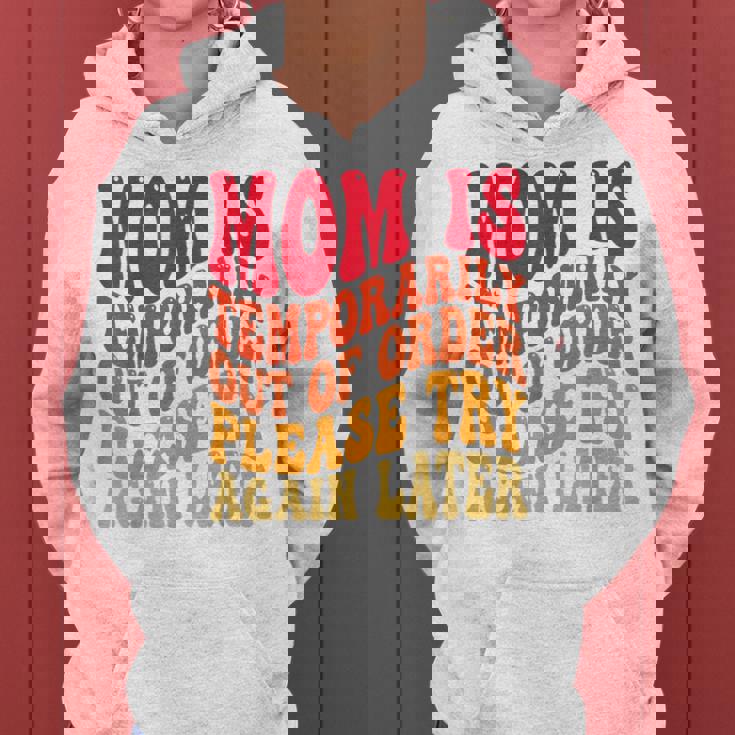 Momは一時的に順不同でおもしろいジョーク ママ向け レディースパーカー