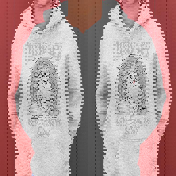 Morally Grey My Favorite Color Dark Unicorn Rainbow レディースパーカー