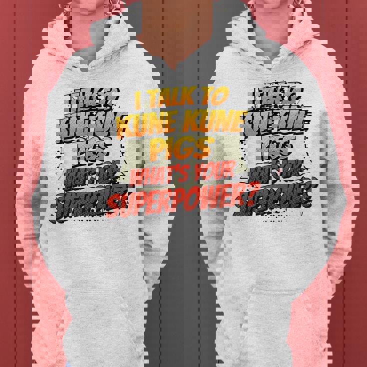 Pig Dad Mom Talkuperpower Kune Kune レディースパーカー