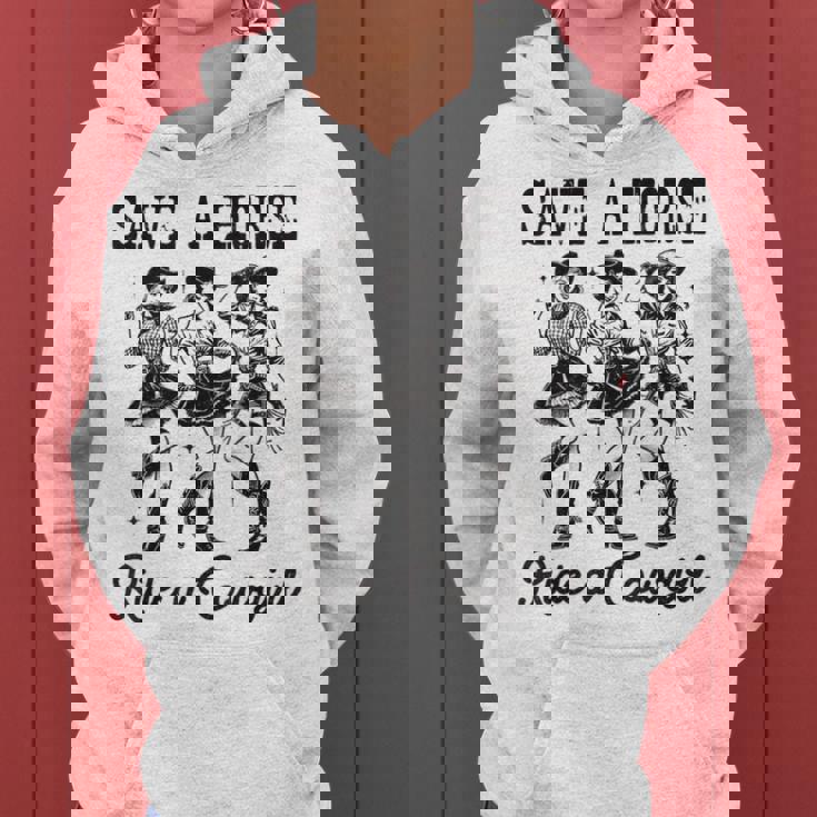 Save A Horse Ride A Cowgirl レトロ ウエスタン ロデオ カントリーガール レディースパーカー