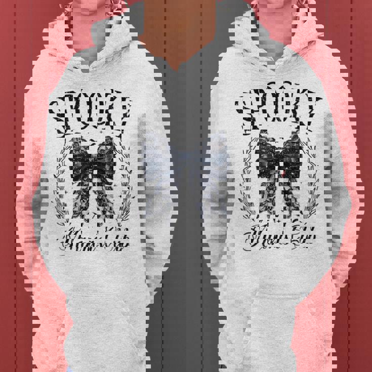 Spooky Mamas Club ソーシャル ハロウィン ダークコケット ブラック リボン レディースパーカー