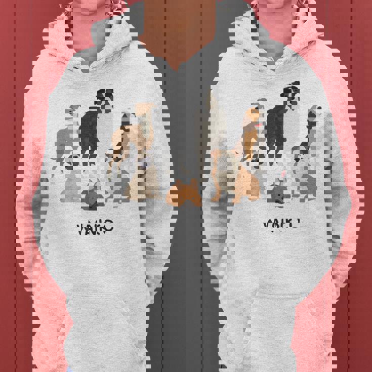 いぬ わんこ 大集合 イラスト おしゃれ シンプル かわいい 手書き 犬飼い 犬好き 女性 男性 犬柄 レディースパーカー