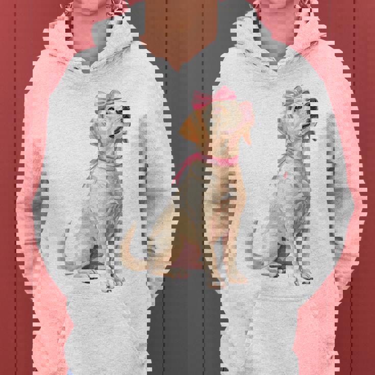 コケットボウ ラブラドールレトリバー 犬 ラボ ママ ピンクリボン 女の子 レディースパーカー