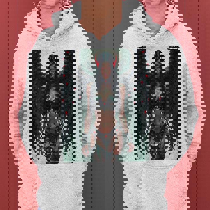 セクシーガールグラフィックtシャツ セクシーな悪魔の女の子のピンナップバックプリント レディースパーカー