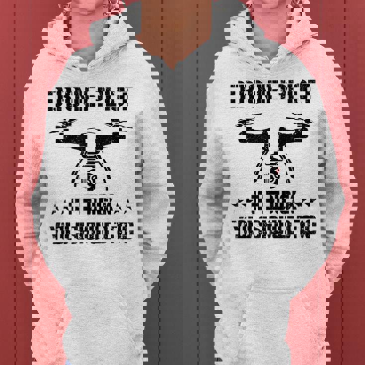 ドローン パイロット If I Duck Youhould Too ドローン フライングドローン Rc レディースパーカー