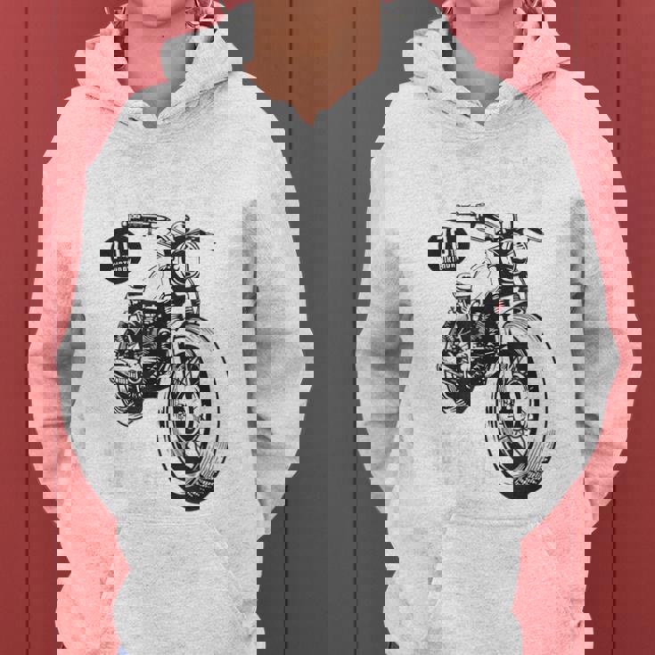 古希祝い バイク好き 車好き 父 男性 女性 クラシックバイク 70歳 I'm Not Old I'm Classic レディースパーカー