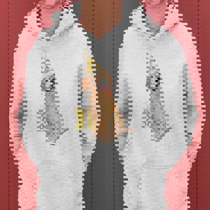 古希祝い 犬好き 男性 女性 父 母 古希 お祝い 70歳 かわいい 犬 ゴールデンレトリバー おもしろ レディースパーカー