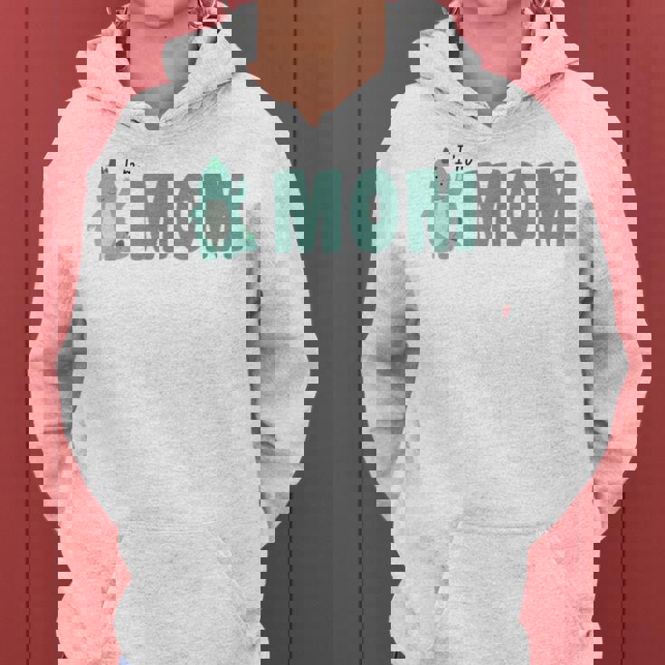 恐竜 かわいい 恐竜好き 家族 お揃い 親子ペア 親子コーデ 家族写真 お母さん 母 はは ママ I'm Mom レディースパーカー