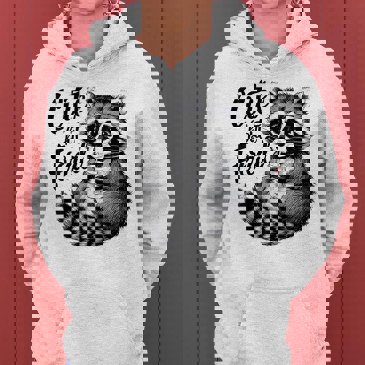 野生の女の子の夏の面白いミームかわいいけど野生のアライグマ休暇 レディースパーカー