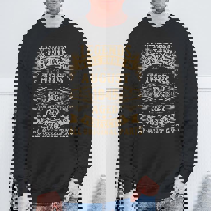 1945年8月 80歳 誕生日プレゼント 男性 80歳の誕生日 スウェットシャツ 高齢者への贈り物