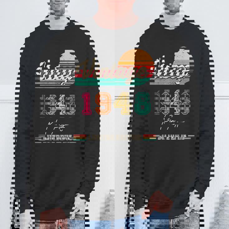 1948年5月生まれ ヴィンテージ ハッピーバースデー 76歳 スウェットシャツ 高齢者への贈り物