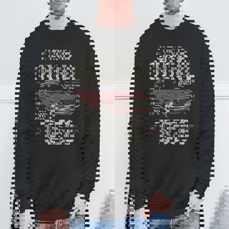 1958年生まれ クラシックカー 67歳の誕生日 スウェットシャツ 高齢者への贈り物