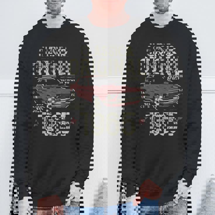 1965年生まれ クラシックカー 60歳の誕生日 スウェットシャツ 高齢者への贈り物