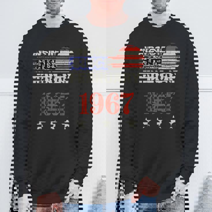 1967年以来素晴らしいヴィンテージアメリカ国旗クラシック1967年2月。 スウェットシャツ 高齢者への贈り物