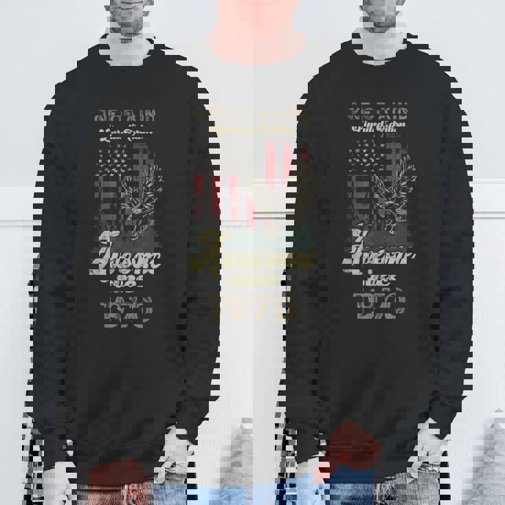 1970年、アメリカ国旗、イーグル、55歳の誕生日、愛国的 スウェットシャツ 高齢者への贈り物