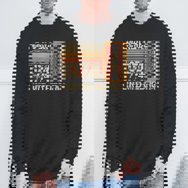 1974 誕生日 カセットテープ ヴィンテージ レトロ 1974 スウェットシャツ 高齢者への贈り物