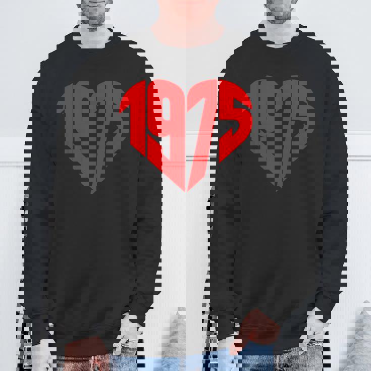 1975 ハート ヴィンテージ 1975年製 ハート型 愛 50歳の誕生日に スウェットシャツ 高齢者への贈り物