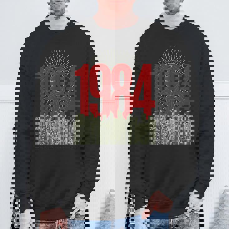 1984 文学 クラシック ブックテーマ ヴィンテージ スウェットシャツ 高齢者への贈り物