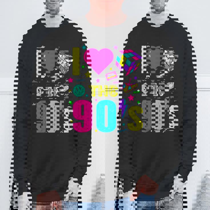 1990'S 90S Retro I Heart The Nineties Costume Party スウェットシャツ 高齢者への贈り物