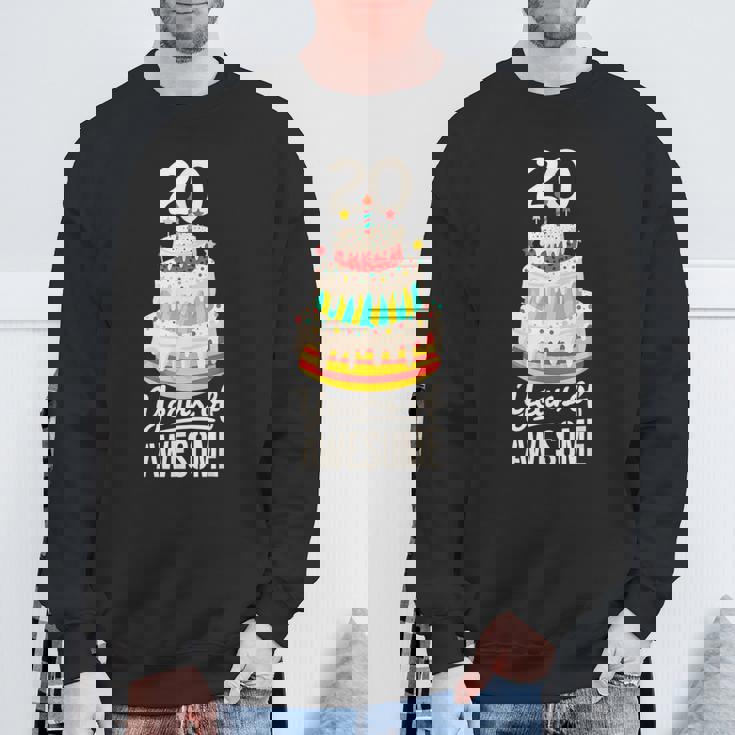 20 Years Of Awesome 20歳の誕生日ケーキ 大人用 スウェットシャツ 高齢者への贈り物