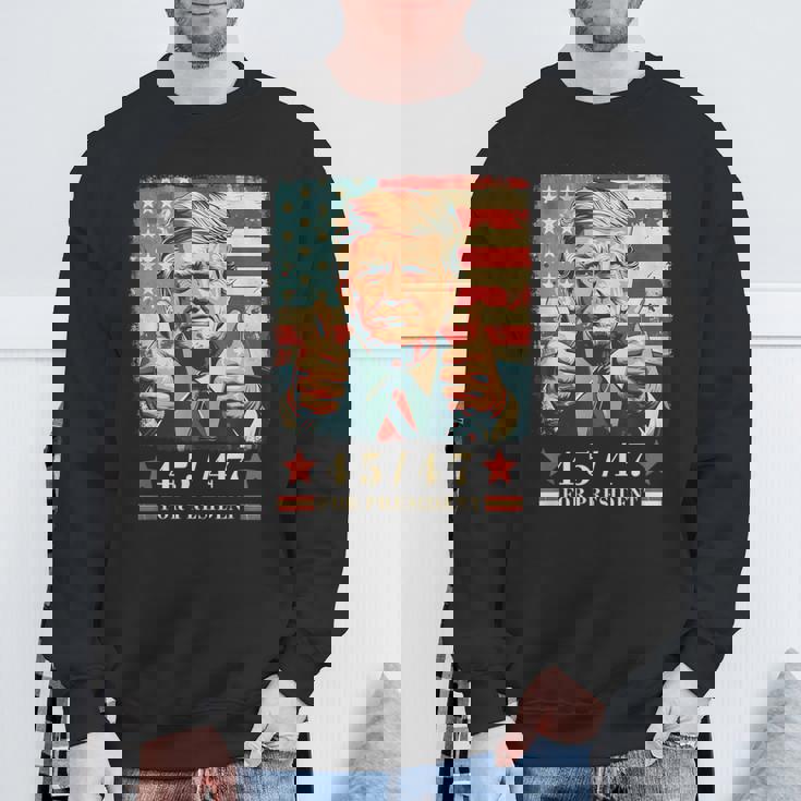 2024年大統領向けトランプ4547 スウェットシャツ 高齢者への贈り物