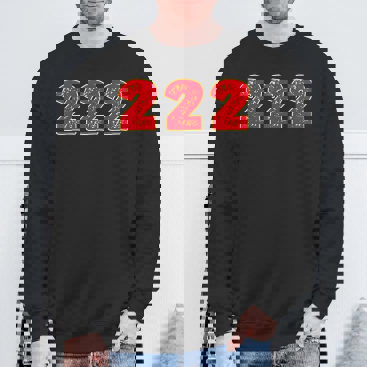 222 エンジェルナンバー Right Place Right Time スウェットシャツ 高齢者への贈り物