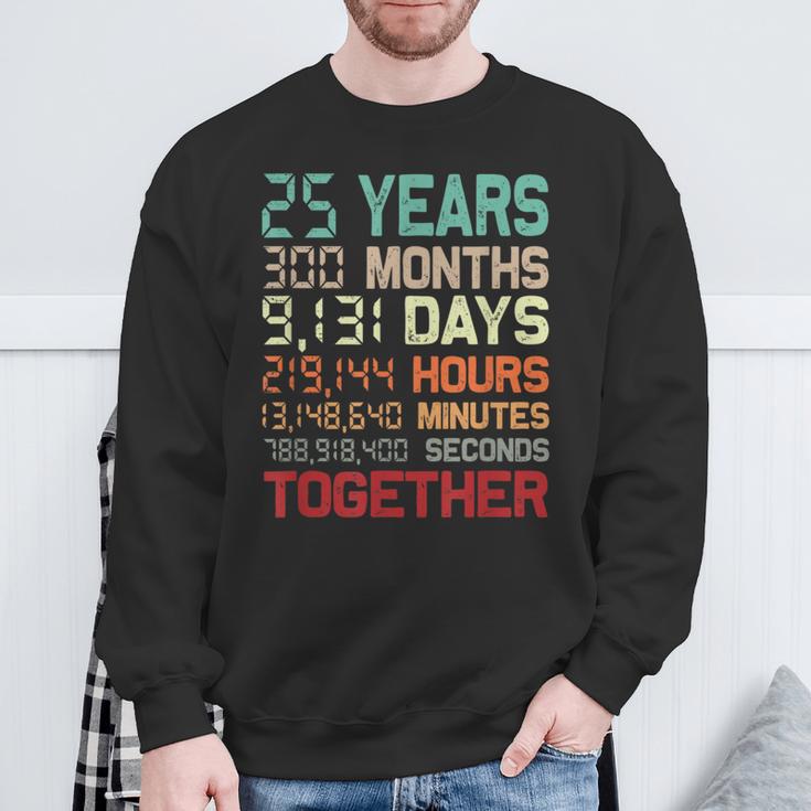 25 Años Juntos Pareja 25 Aniversario De Boda Camisa de entrenamiento Regalos para ancianos