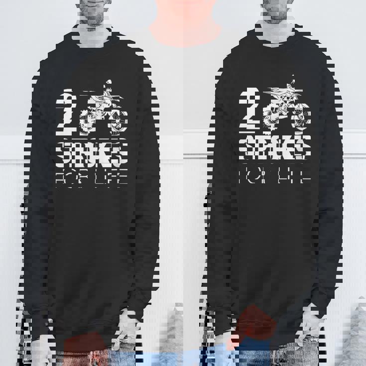 2ストロークフォーライフ モトクロス ダートバイク スウェットシャツ 高齢者への贈り物