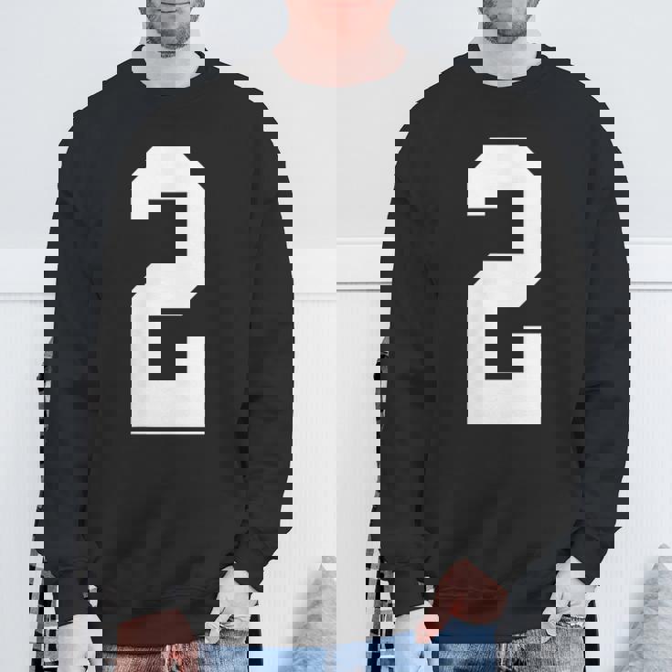 2番の大学スポーツスタイル。ホワイト。 スウェットシャツ 高齢者への贈り物