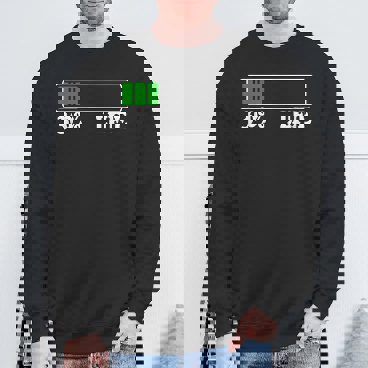 30 Life 30歳の誕生日 30年目の人生 ローディングバー 30パーセント スウェットシャツ 高齢者への贈り物