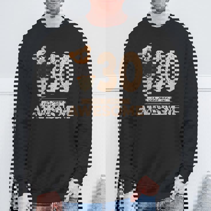 30歳の誕生日 メンズ レディース オリジナル 素晴らしいテディベア スウェットシャツ 高齢者への贈り物