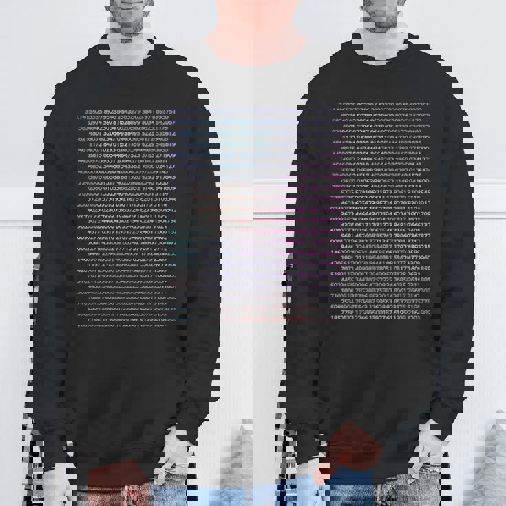 314 円周率 1000桁 算数 数学 面白い おもしろ ユーモア ギャグ お笑い スウェットシャツ 高齢者への贈り物