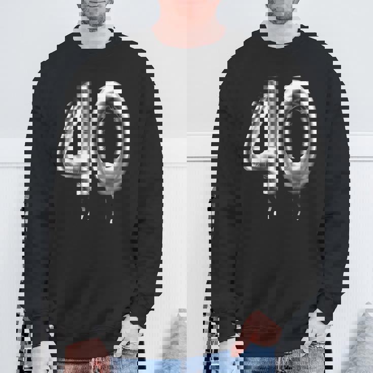 40歳の誕生日バルーン装飾バルーン40年目 スウェットシャツ 高齢者への贈り物