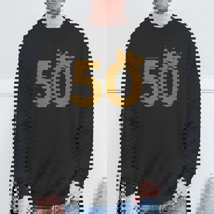 50 王冠 50歳の誕生日に スウェットシャツ 高齢者への贈り物