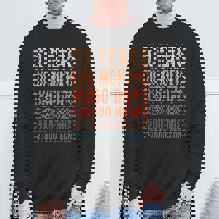 50歳 50歳 誕生日 記念日 黄金 結婚記念日 スウェットシャツ 高齢者への贈り物