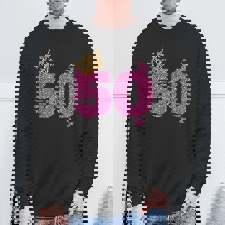 50歳の誕生日 王冠 50歳の誕生日 スウェットシャツ 高齢者への贈り物